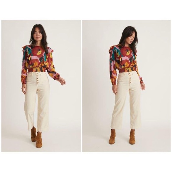 NWT Marine Layer Bridget Button Fly Corduroy Ankle Pants Womens 4 - Picture 9 of 13